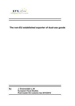 The non-EU established exporter of dual-use goods