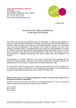 (Projets de r&eacute;ponses aux questions &eacute;crites \(v3.17052013