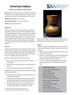 American Indians Exploring Traditional Worldviews Lesson, Grades