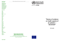 Review of evidence on health aspects of air pollution