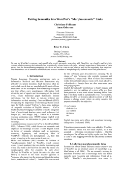 Putting Semantics into WordNet`s