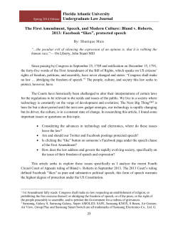 Florida Atlantic University Undergraduate Law Journal The First