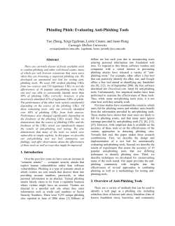 Phinding Phish: Evaluating Anti-Phishing Tools