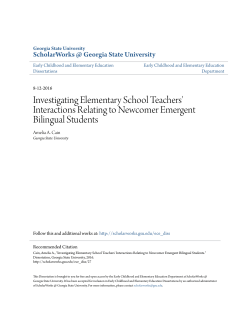 Investigating Elementary School Teachers` Interactions Relating to