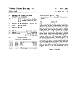 Method for producing open framework zeolites