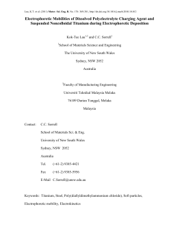Electrophoretic mobilities of dissolved