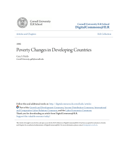 Poverty Changes in Developing Countries