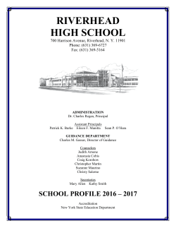 RHS School Profile Brochure - Riverhead Central School District