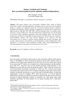 Quebec, Scotland and Catalonia: How secessionist political parties