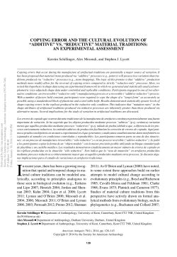 copying error and the cultural evolution of