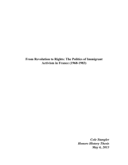 From Revolution to Rights: The Politics of Immigrant Activism in