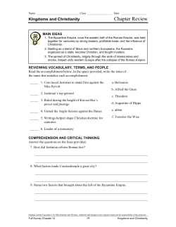 CHAPTER 12 STUDY GUIDE