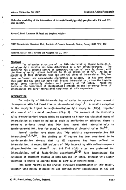 Molecular modelling of the interactions of tetra-(4-N