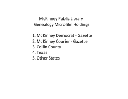 1. McKinney Democrat - Gazette 2. McKinney Courier