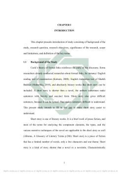 1 CHAPTER I INTRODUCTION This chapter presents introduction of