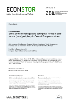 Effect of the centrifugal and centripetal forces in core