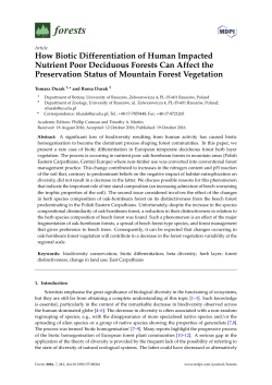 How Biotic Differentiation of Human Impacted Nutrient Poor