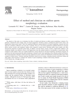 Effect of method and clinician on stallion sperm