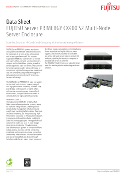 Data Sheet FUJITSU Server PRIMERGY CX400 S2 Multi