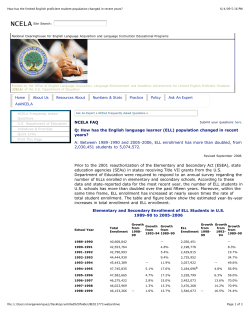 How has the limited English proficient student population