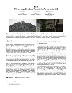 Blast Binary Large Structured Transmission Format for the Web