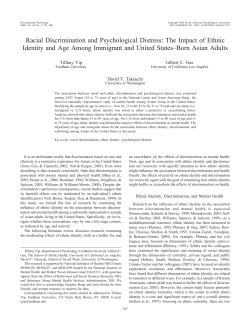 Racial Discrimination and Psychological Distress