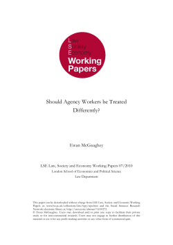 07-2010 Should Agency Workers be Treated Differently
