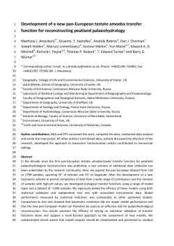 Development of a new pan-European testate amoeba transfer