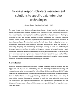 Tailoring responsible data management solutions to specific data
