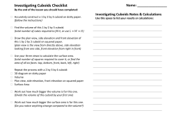 Investigating Cuboids Checklist