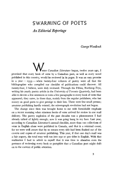 swarming of poets - Canadian Literature