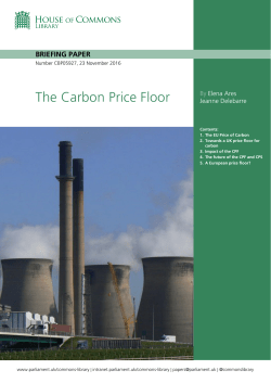 The Carbon Price Floor