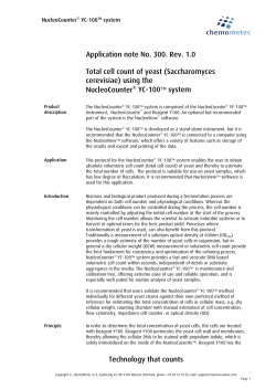 Technology that counts Application note No. 300. Rev. 1.0 Total cell