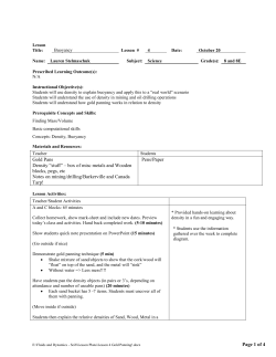 Lesson 4 Gold Panning!