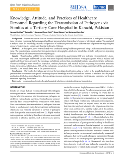 Knowledge, Attitude, and Practices of Healthcare Personnel