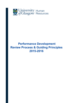 PDR Process and Guiding Principals