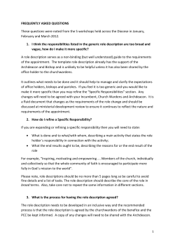 FREQUENTLY ASKED QUESTIONS These questions were noted
