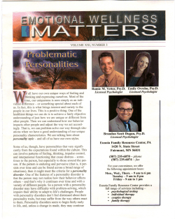 Problematic Personalities - Eunoia Family Resource Center