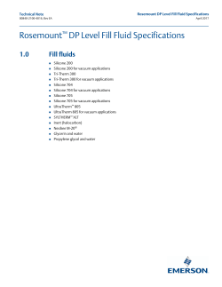 Technical Note: Rosemount&trade; DP Level Fill Fluid