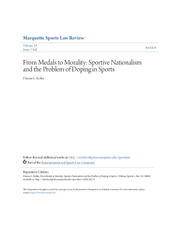 From Medals to Morality: Sportive Nationalism and the Problem of