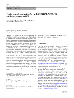 Precise orbit determination for the FORMOSAT