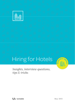 Hiring for Hotels