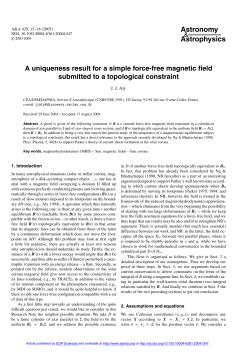 A uniqueness result for a simple force