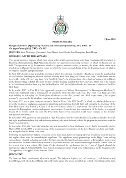 Press summary - The Supreme Court