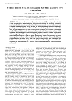 Benthic diatom flora in supraglacial habitats: a generic
