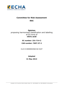 Nitric acid adopted opinion - ECHA
