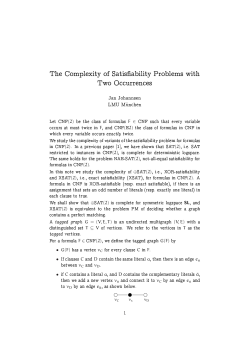 The Complexity of Satisfiability Problems with Two Occurrences