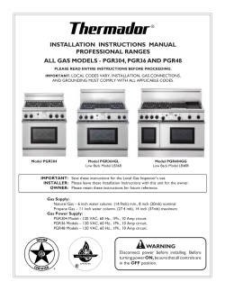 INSTALLATION INSTRUCTIONS MANUAL PROFESSIONAL