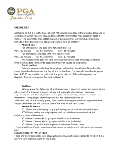 Pace of Play Policy