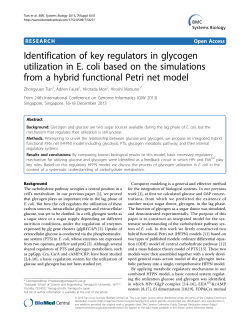 Identification of key regulators in glycogen utilization in E. coli based